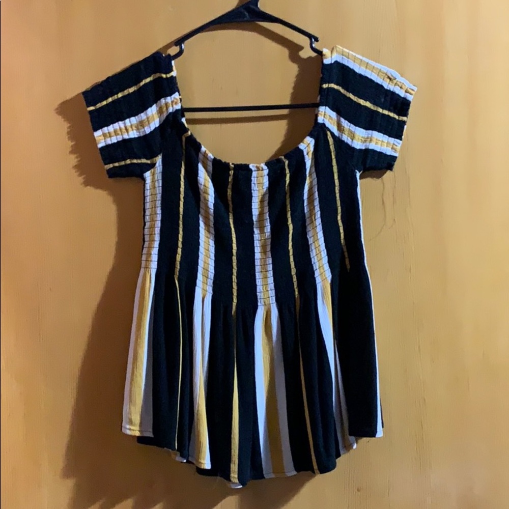 Black & Gold Striped Shirt